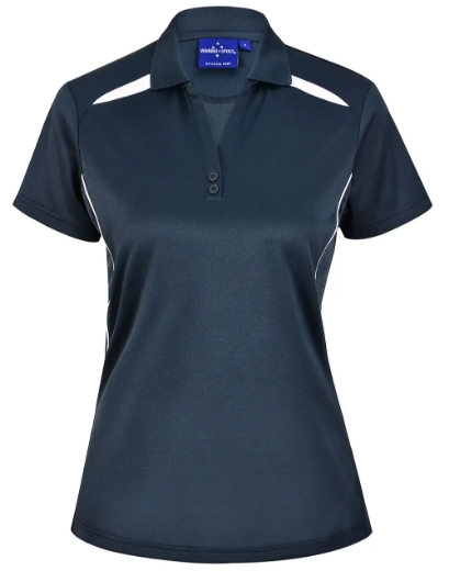 Picture of Winning Spirit, Ladies Sustainable Contrast SS Polo